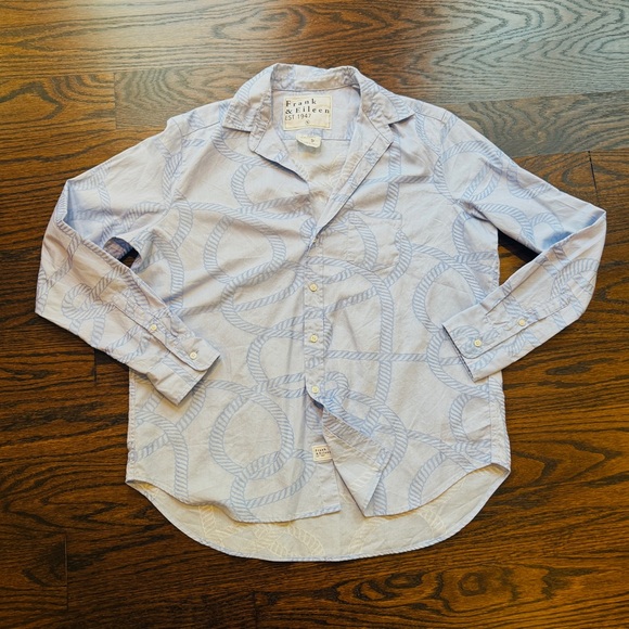 Frank & Eileen Sky Blue Rope Print Shirt - Picture 2 of 10